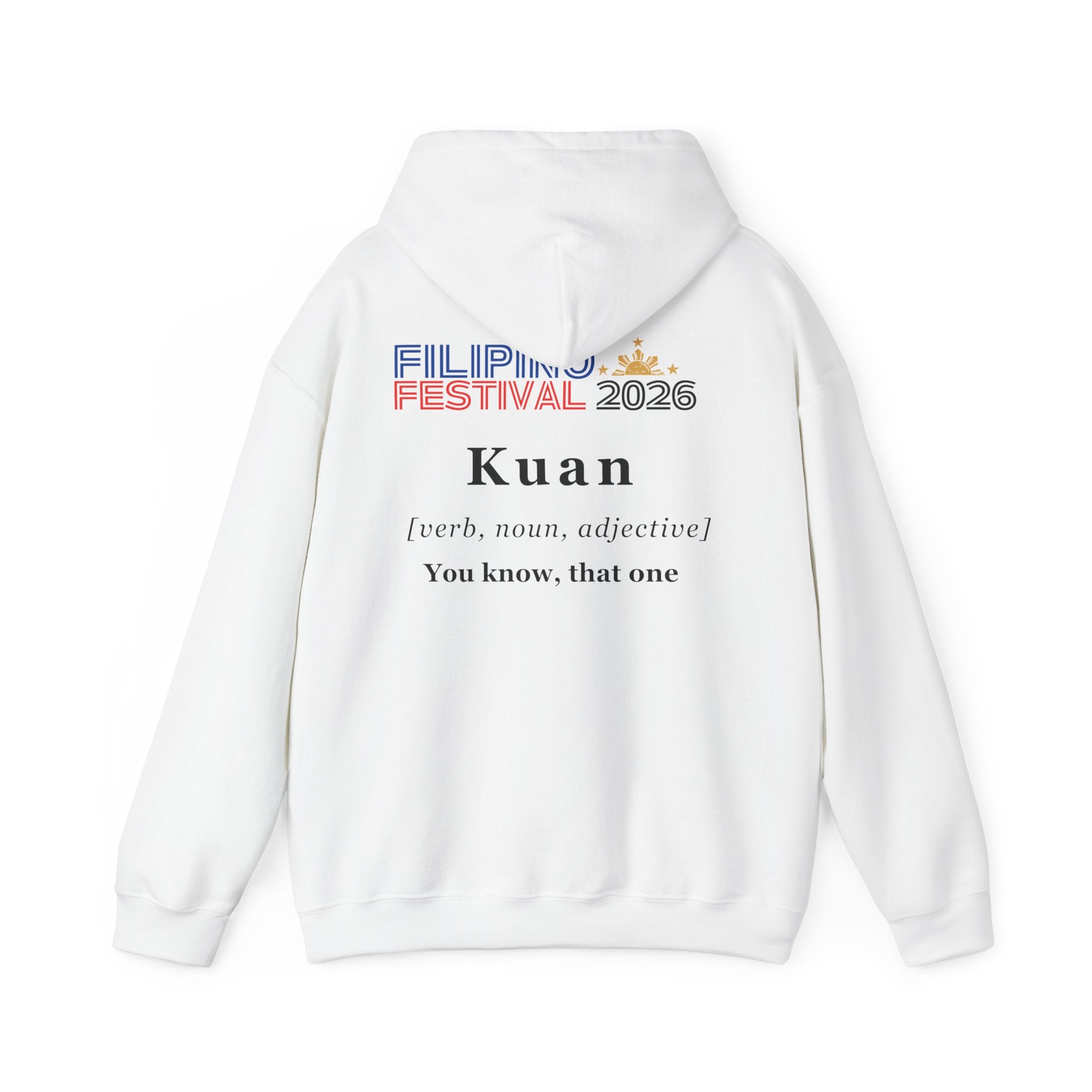 Dublin Filipino Festival Hoodie — "Kuan" Dictionary-Style Back Typography