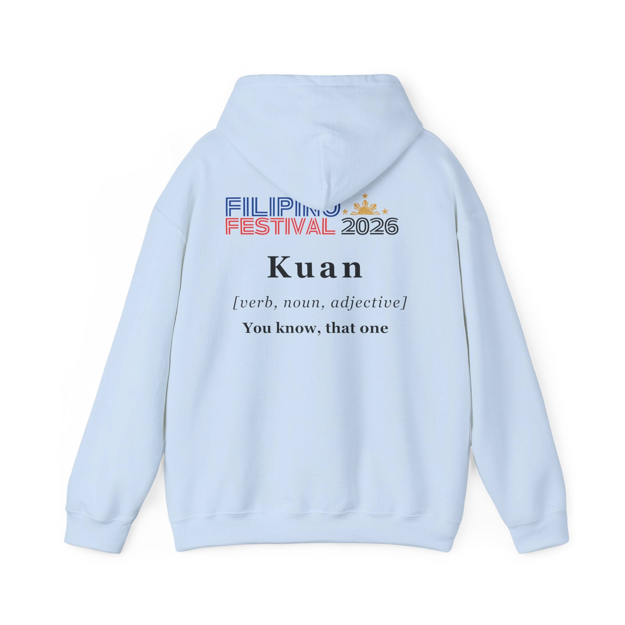 Dublin Filipino Festival Hoodie — "Kuan" Dictionary-Style Back Typography