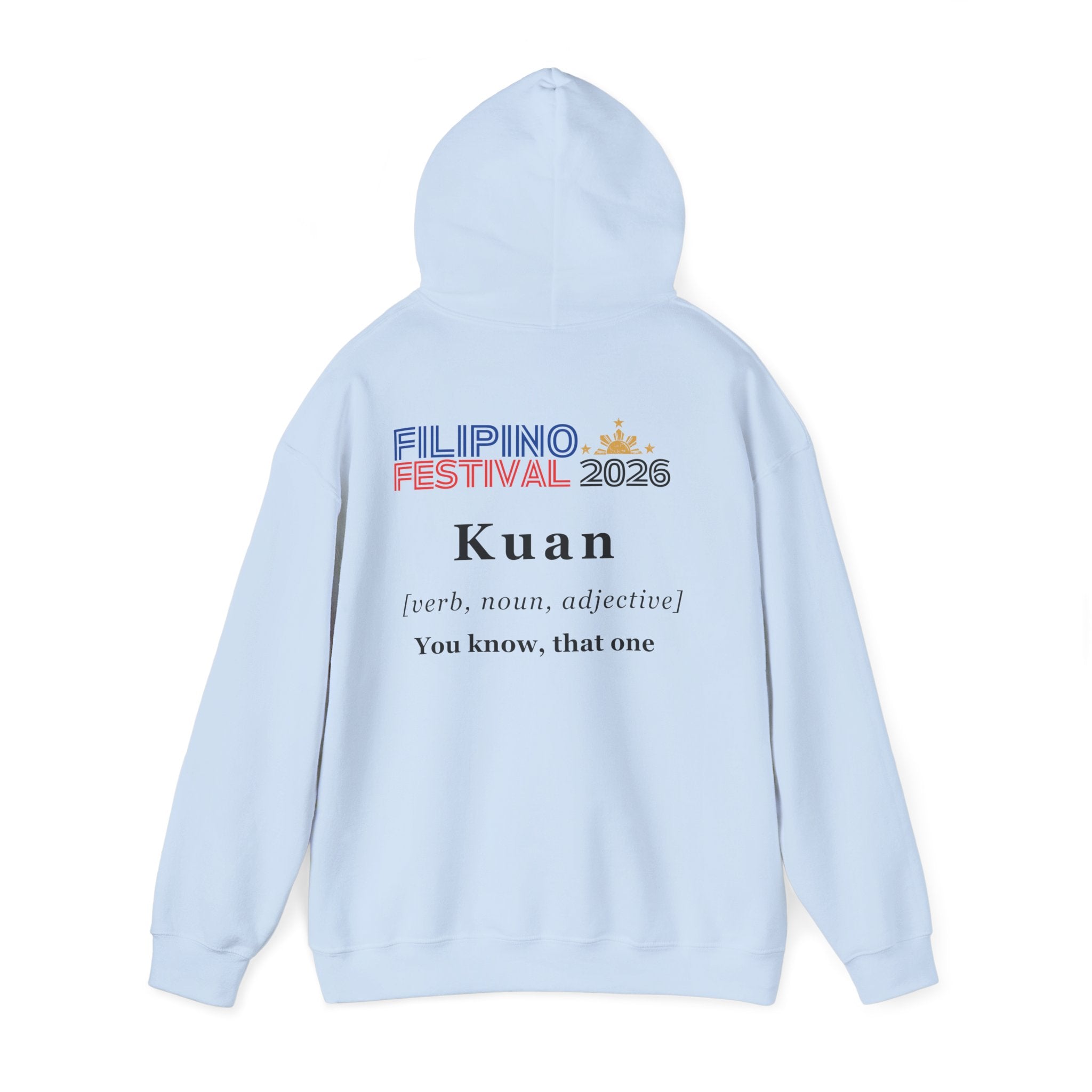 Dublin Filipino Festival Hoodie — "Kuan" Dictionary-Style Back Typography