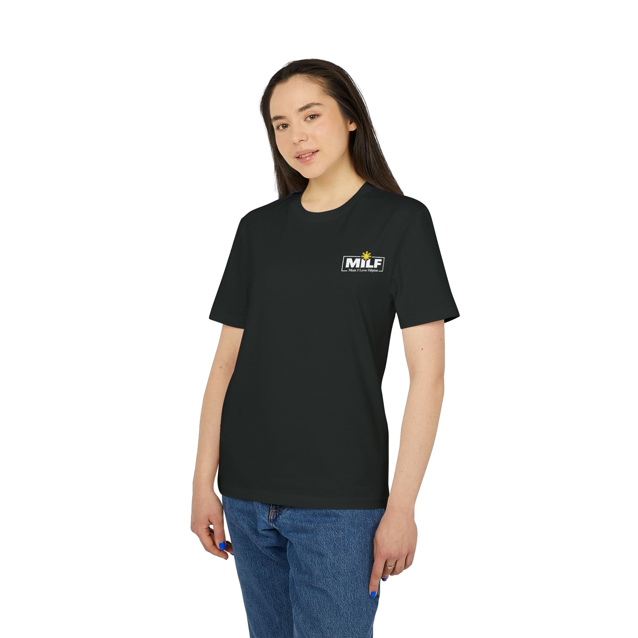 Sharonian Streetwear T-Shirt — MILF (Man I Love Filipino) White & Black