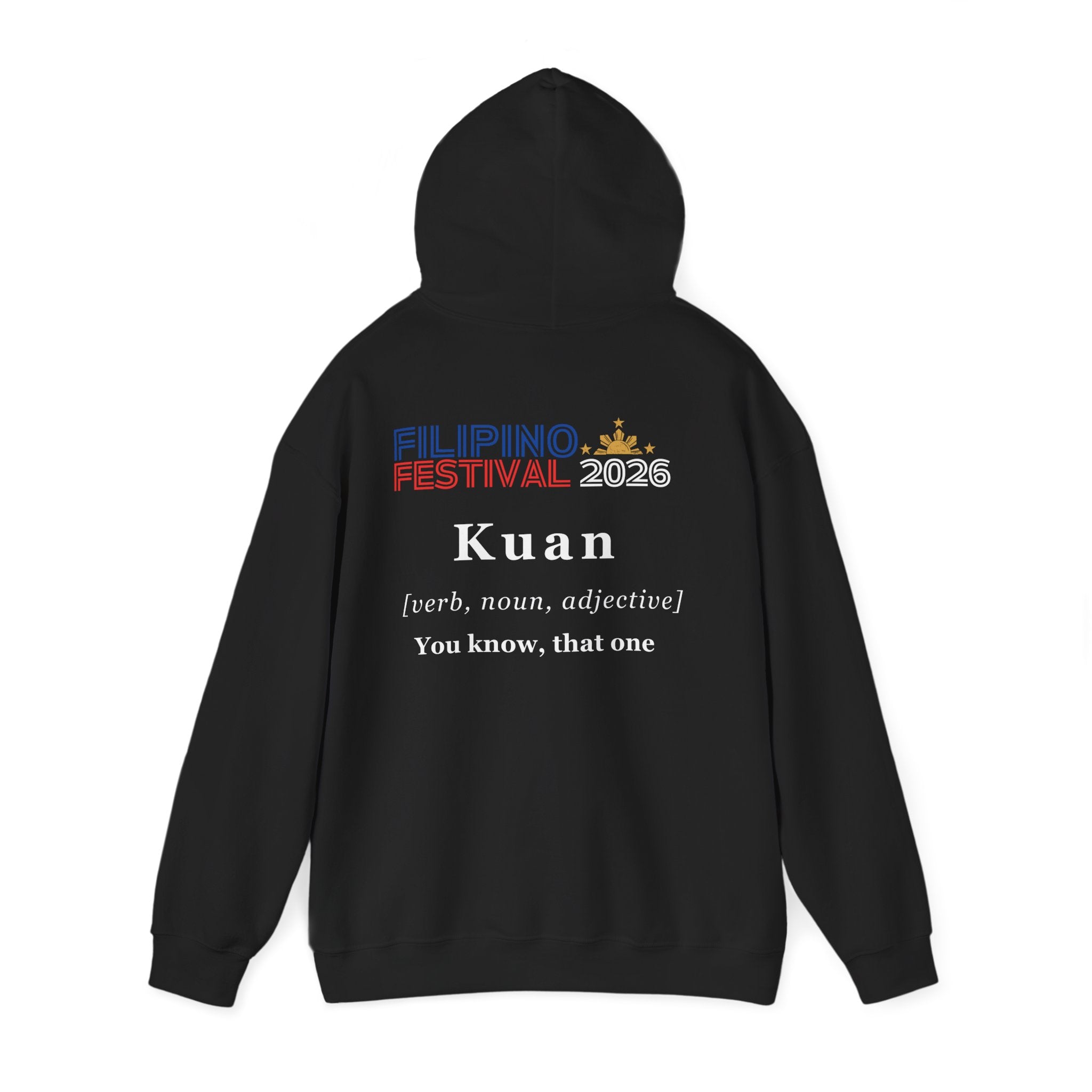 Dublin Filipino Festival Hoodie — "Kuan" Dictionary-Style Back Typography