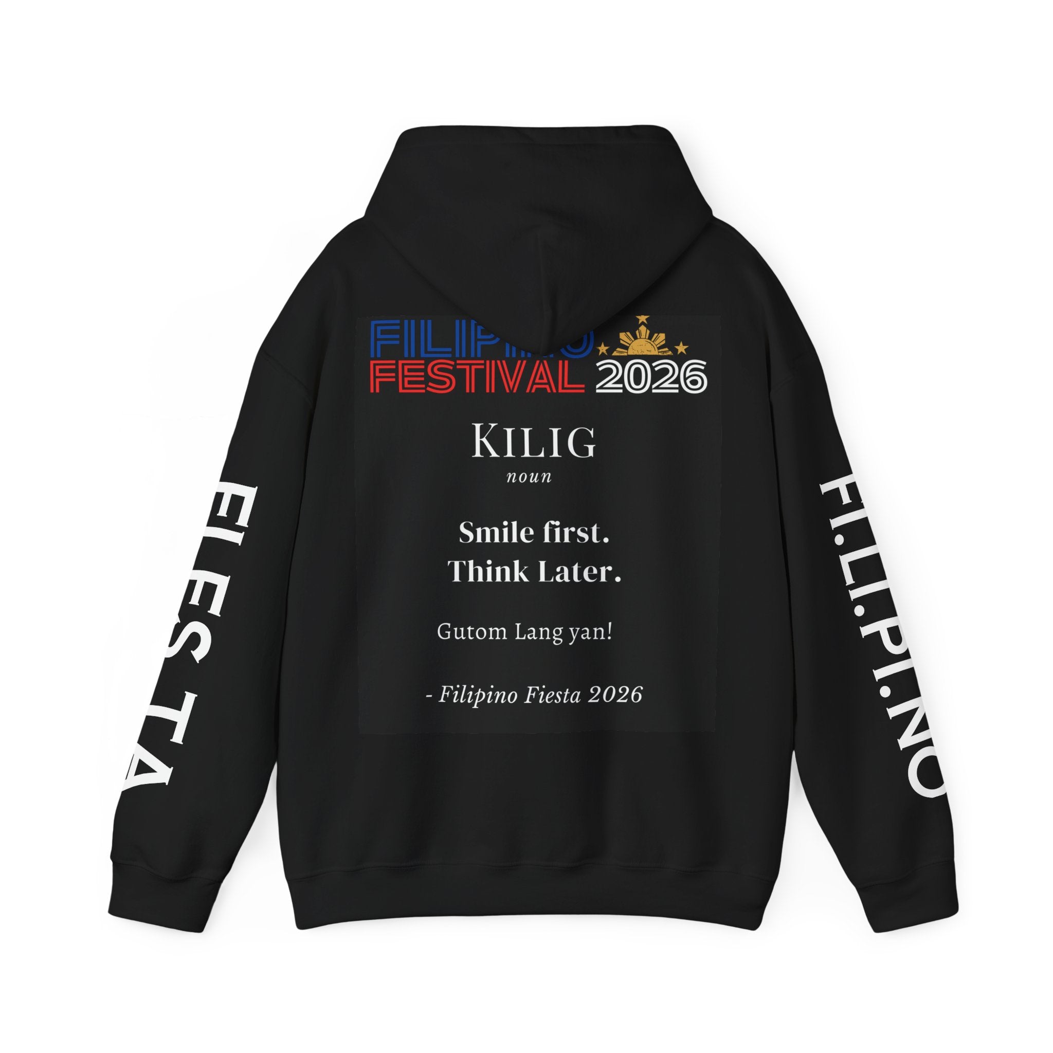 Filipino Festival Hoodie — Minimal Dictionary-Style Design