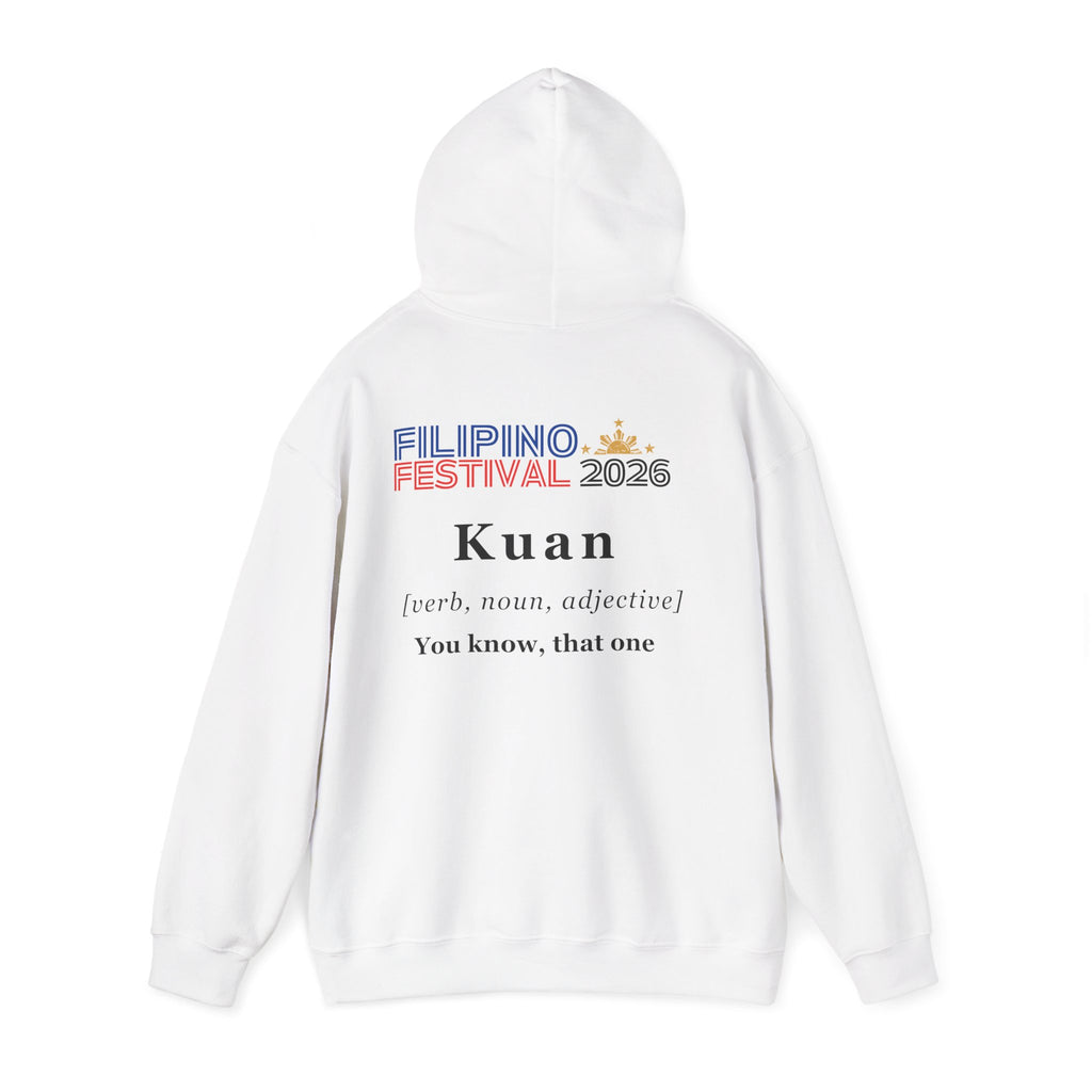 Dublin Filipino Festival Hoodie — "Kuan" Dictionary-Style Back Typography
