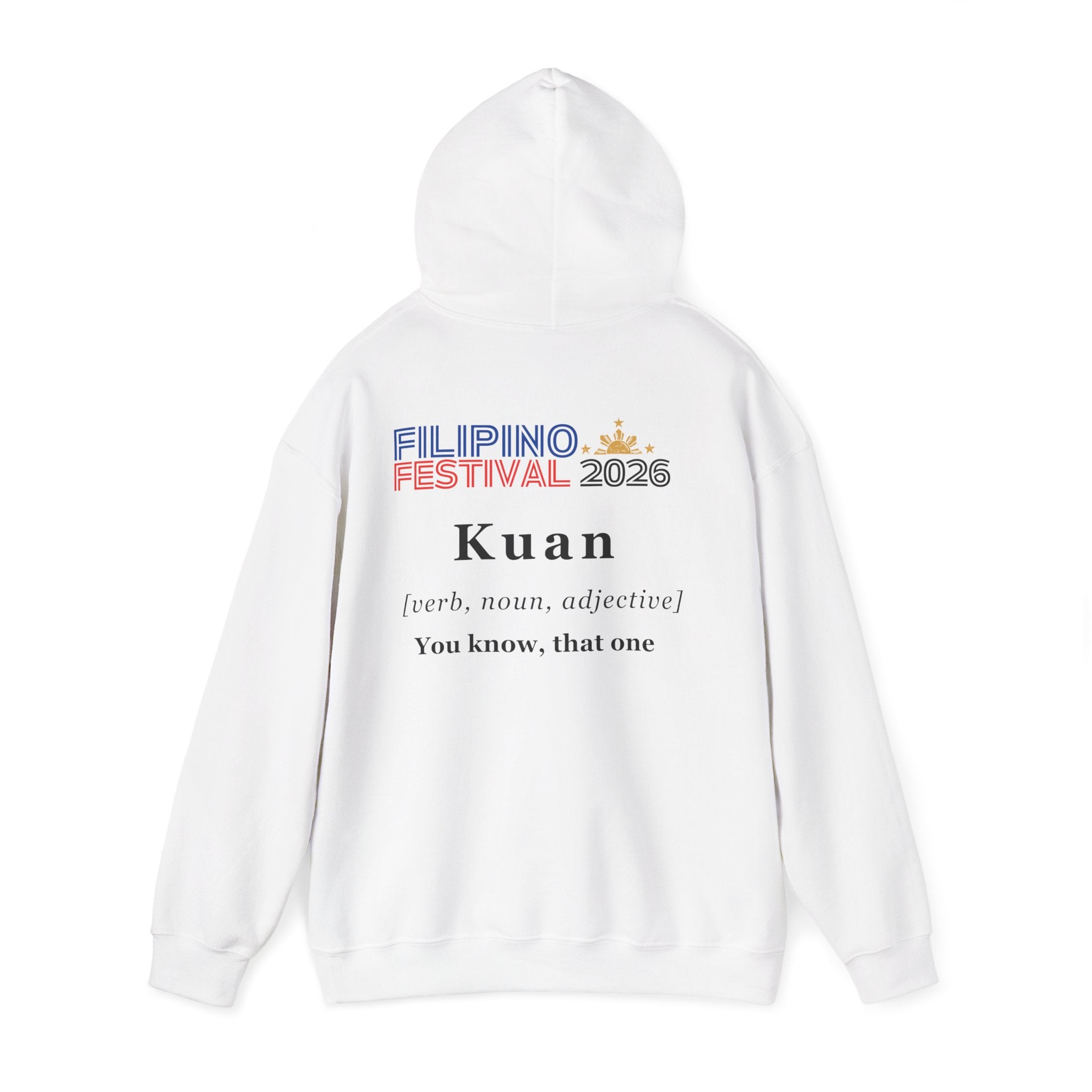 Dublin Filipino Festival Hoodie — "Kuan" Dictionary-Style Back Typography