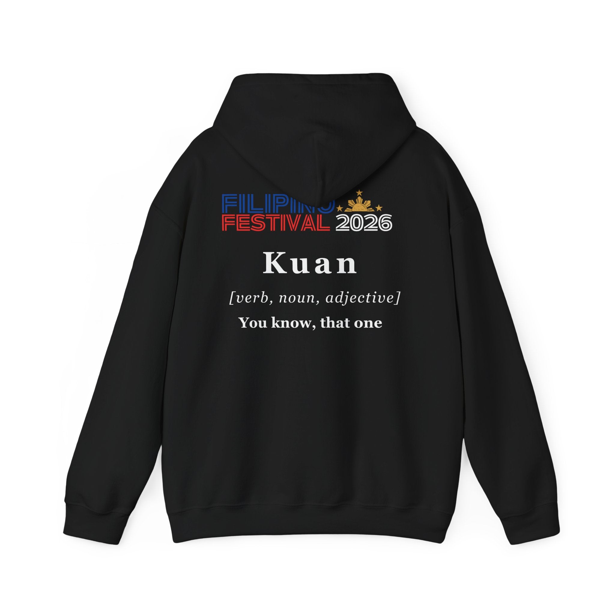 Dublin Filipino Festival Hoodie — "Kuan" Dictionary-Style Back Typography