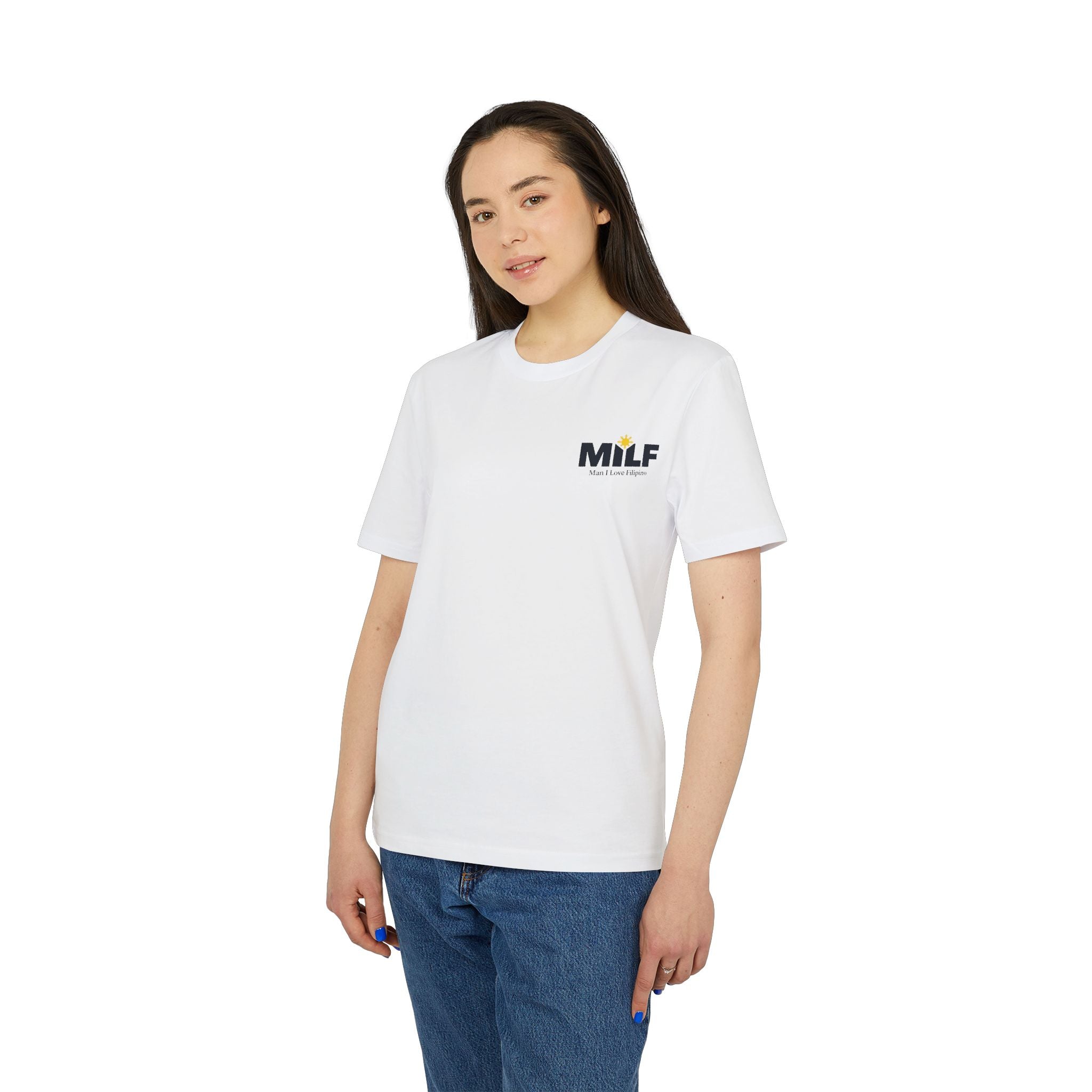 Sharonian Streetwear T-Shirt — MILF (Man I Love Filipino) White & Black